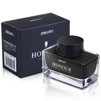 得力(deli)黑色非碳素型钢笔墨水 50ml/瓶S635 10瓶装