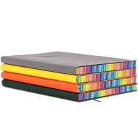 得力(deli)25K/112页活力彩色皮面本软抄本记事本笔记本子 3183 10本装