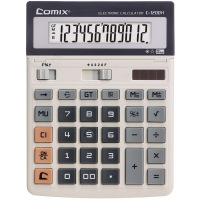 齐心(COMIX)12位大台舒视办公计算器 新老包装随机发货 办公文具 C-1200H
