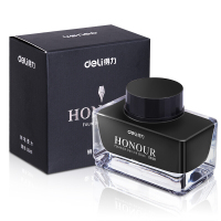 得力(deli)非碳素黑色钢笔墨水 30ml/瓶S636 十瓶装