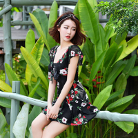 海波特新款泳衣 时尚修身显瘦分体裙式平角两件套泳衣 8182