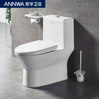 安华(ANNWA)卫浴喷射虹吸式马桶卫浴坐便器静音快拆缓降马桶盖板节水安华洁具地排式坐便器