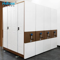 HiBoss密集架手摇轨道移动档案密集架文件柜图书馆架