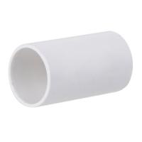 PVC电线套管直接 穿线管直通接头 线管连接器 白色 100个装 20mm