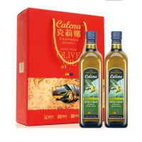 克莉娜(calena)特级初榨橄榄油西班牙原装进口烹饪炒菜食用油750ml*2礼盒装