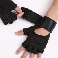 QEPAE健身手套半指男士/器械训练手套/健美户外运动防滑护具