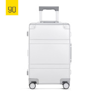 90分智能金属旅行箱20寸全铝镁合金拉杆箱商务登机行李箱银色智能版