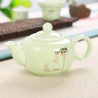 C&C 茶具套装 qccj003 新款翡翠绿青瓷薄胎影雕
