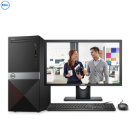 戴尔DELL Vostro 3670-R13N8S-ST 商用办公台式电脑整机(i3-8100 4GB 1TB Windows 10+21.5显示器)