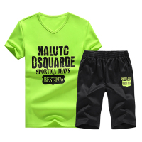 凯仕达新款舒适休闲男士时尚运动透气短袖套装TZ-809