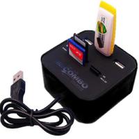 酷比客(L-CUBIC) 黑色 USB2.0 HUB 3Port带读卡器 LCHC01BK (单位:根)
