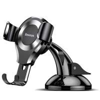 Baseus倍思吸盘式重力车载支架黑色+黑色装饰片SUYL-XP01(黑+黑)