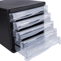 广博 不带锁 黑色 五层文件柜 WJK9266-B 4只/包 (单位:包)