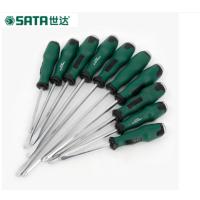 世达螺丝刀一字十字起子穿心可敲击磁螺丝批改锥家用终身保用 61608一字 8*250mm