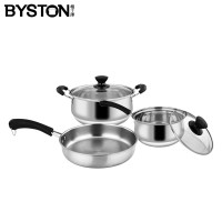栢士德BYSTON奶锅汤锅煎锅三件套BST-077