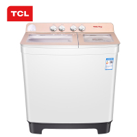 TCL XPB92-9678S 9.2公斤 半自动双缸洗衣机 洗脱分离 玻璃盖板 喷淋漂洗(芭蕾白)