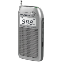 熊猫(PANDA) 6201充电收音机 老人两波段袖珍便携式迷你插卡半导体 银色 1台