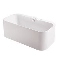 科勒旗下品牌 卡丽卫浴(KARAT)家用成人亚克力独立式浴盆浴池欧式情侣贵妃浴缸派恩 97275T-WK(含五孔龙头孔)