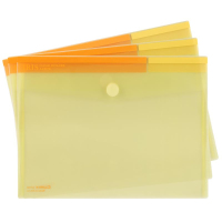 齐心 A1769-X 办公必备 粉彩粘扣袋 A4 黄色