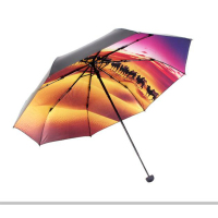 天堂伞三折防紫外线晴雨伞30450E(55CM×8K)