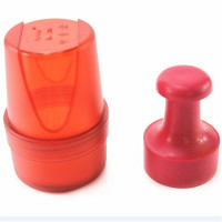 亚信W-306印章盒红色款加厚型 树脂磨砂材质 印章盒 印鉴盒 直径4.5cm