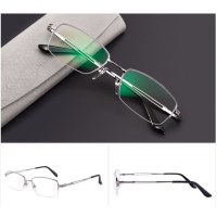 乐采 夕阳红 老花镜 高清自动变焦 枪色 100度