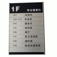 福正FUZHENG 320×500mm楼层索引铝板丝印烤漆/套