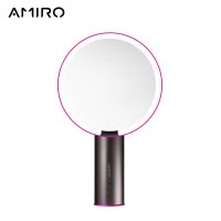 AMIRO化妆镜O系列小黑镜日光镜LED化妆灯台灯镜子带灯台式公主镜