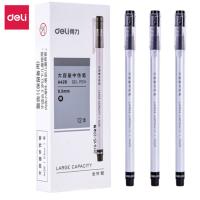 得力(deli)直液式走珠笔/写字笔 学生考试笔 办公中性笔 0.5mm A426 针管式 黑色