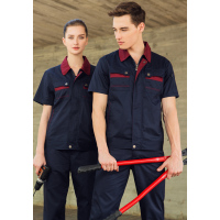 猎豹兄弟 深蓝色 涤棉细斜纹 短袖 工作服 LYD13-05X35 (单位:套)