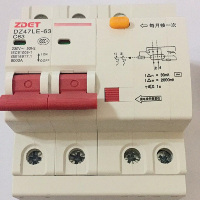 ZDET 漏电保护器 DZ47LE-63A/2P(单位:个)
