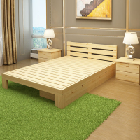 欧宝美木单人床双人床公寓床实木床1.8米宽带抽