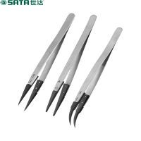 世达(SATA) 防滑防静电尖头镊子130mm 03161 (单位:个)