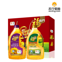 中粮福临门健康营养油礼盒1.8L*2(福临门压榨一级葵花籽油1.8L+福临门黄金产地玉米油1.8L)