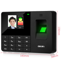 得力(deli) 人脸识别考勤机 指纹机 打卡机 经济型人脸/考勤机 3763