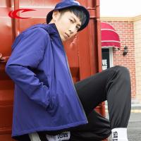 赛琪(SAIQI)男士运动风衣2018年秋季男款运动外套跑步防风薄款宽松型连帽锦纶短款斜拉链门襟227545