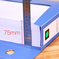 得力(deli)5604档案盒A4/4寸背宽75mm 文件夹资料盒办公收纳整理文件文具蓝色 单只装