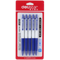 得力（deli） 6529 圆珠笔0.7mm (蓝)(5支/卡) (单位：卡)
