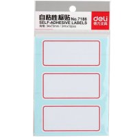 得力deli7186手写标签自粘性标签不干胶便利帖办公用品标签纸分类标签34×73mm标贴3枚/张12张/包2包