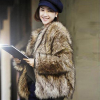 仿皮草 2018秋冬新款仿貉子狐狸毛仿皮草外套短款女装潮款