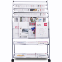 得力deli9304报刊架书报架展示架杂志架广告资料展示架办公用品