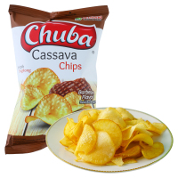 Chuba 烧烤味木薯片60g袋装进口休闲脆薯片膨化食品零食小吃 曲奇威化卷蛋糕饼干伴侣 牛奶咖啡拍档 茶点早餐 即食