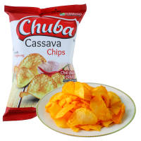 Chuba 香辣味木薯片60g袋装进口休闲脆薯片膨化食品零食小吃 曲奇威化卷蛋糕饼干伴侣 牛奶咖啡拍档 茶点早餐 即食