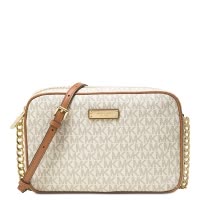 【直营】迈克·科尔斯(MICHAEL KORS) MK Jet Set 大号涂层帆布字母拉链单肩包斜挎包相机包女包