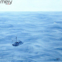 每涯艺术 陈正帅《那片蔚蓝的深海》NO.2 艺术家原创油画艺术品收藏 客厅卧室玄关餐厅办公室居家装饰 挂画