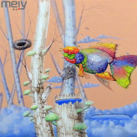 每涯艺术 曾果《我来自你的世界》NO.6艺术家原创油画艺术品收藏 客厅卧室玄关餐厅办公室居家装饰 挂画