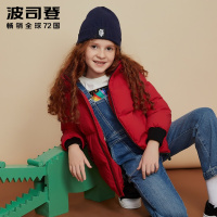 波司登BOSIDENG童装2018儿童新款连帽保暖外套印花男女童羽绒服T80142004