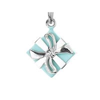 [直营]TIFFANY&CO.蒂芙尼 925银 欧美风格 女士 时尚蓝色礼物盒银饰吊坠 送恋人