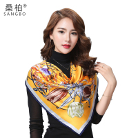 桑柏丝绸 桑蚕丝丝巾女真丝大方巾披肩围巾两用礼品礼盒装