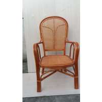双根扶手软座藤椅单人办公电脑透气家用椅子阳台休闲藤椅子
